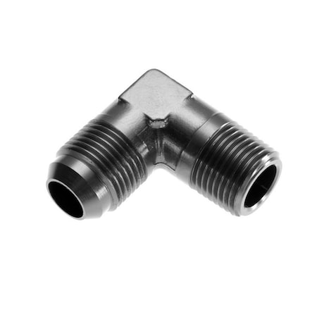 Redhorse -6 AN Male To 3/8 NPT Male 90 Degree, Anodized, Black, Aluminum, Single 822-06-06-2